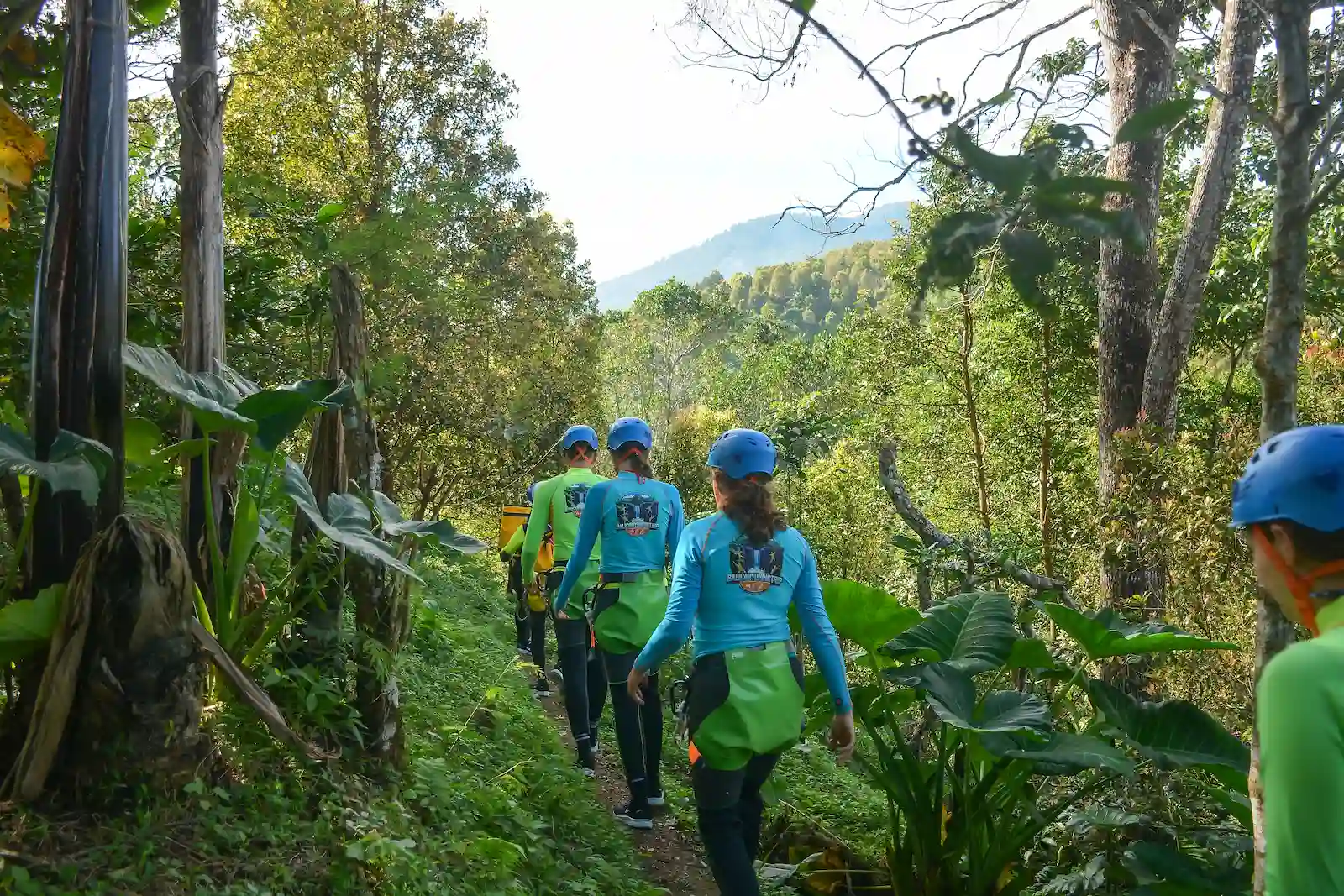 Group suited up at the canyon start point
