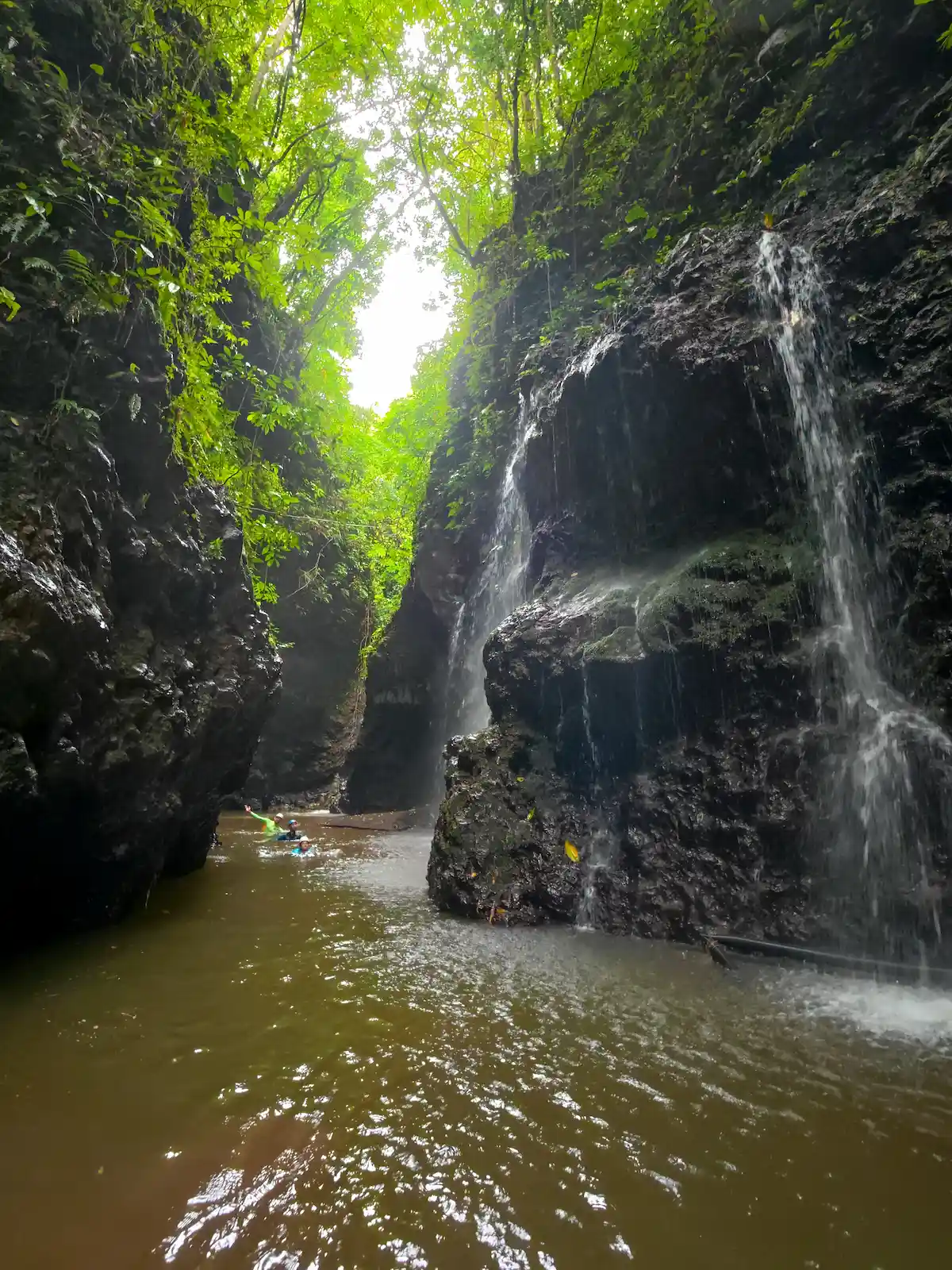 Twin waterfalls in the Gitgit canyon, North Bali